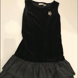 K.C.Parker black velvet girls dress